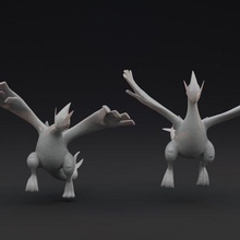 Lugia 2 pose pre supported Pokemon collezione modello giocattolo digimon anime collezionabile Pikachu 3d print model - Mito3D