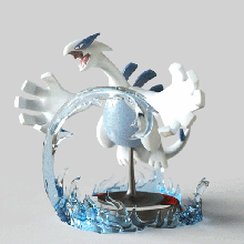 Lugia pose v2 ventilador Arte empujar Lun figurilla pokemon 3d print model - Mito3D