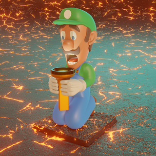 Luigi Mario Bross film kardeşler nintendo Süper karakurbağası benzin pompası Zelda metroid esnek mafsallı oyuncak Lamba aydınlatmak 3d print model - Mito3D