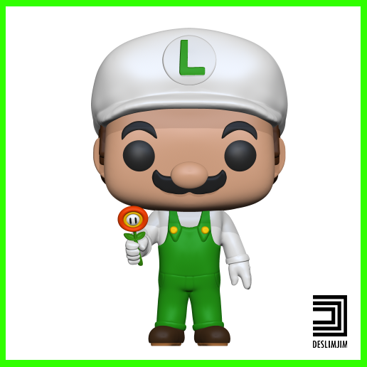 Luigi super mario bros nintendo funko pop Jeu homme araignée Naruto dragon Balle démon tueur Netflix flexi flexy 3D print model - Mito3D