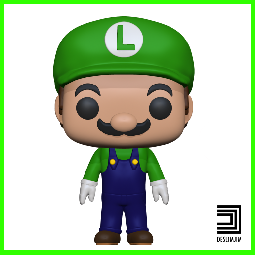 luigi súper mario hermanos nintendo funko popular juego hombre araña naruto continuar pelota demonio asesino netflix flexi flexible 3D print model - Mito3D