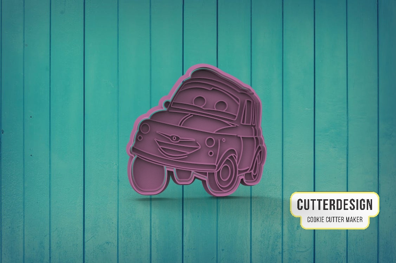 luigi cars cookie cutter cookies cake decoration movie jackson storm mcqueen lightning logo route 66 fillmore mack guido flo 3D print model - Mito3D