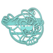 luigi cookie cutter mario bros super fondant tool 3d print model - Mito3D