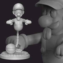 luigi fantasma súper mario juego gameboy ventilador Arte 3d print model - Mito3D