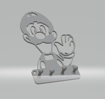 luigi appendiabiti Mario bros cappotto cremagliera super 3d print model - Mito3D