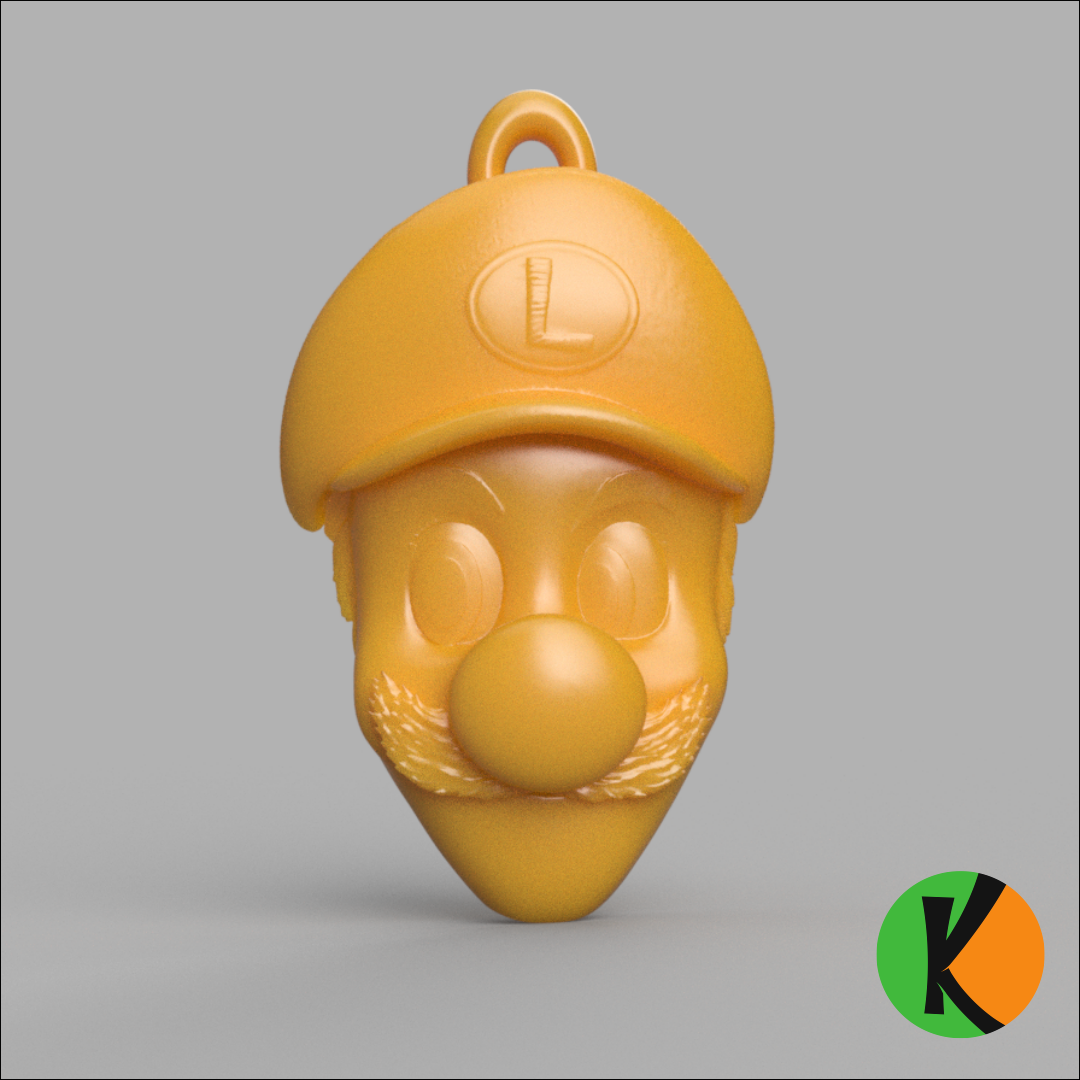 luigi llavero mario hermanos 3D print model - Mito3D