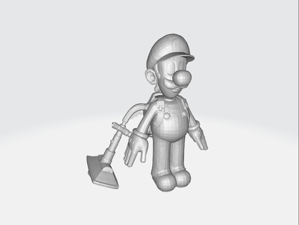 luigi dimora super Mario bros lowpoly gioco Bros bowser yoshi kart interruttore trofeo pesca rospo waluigi wario asino kong nintendo 3d print model - Mito3D