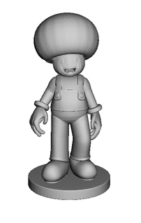 Luigi karakurbağası ezmek Mario 3d print model - Mito3D