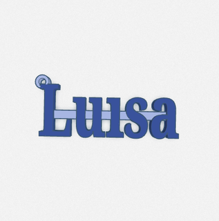 luisa keychain Jewelry pendant necklace key rings name necklaces pendants names 3d print model - Mito3D