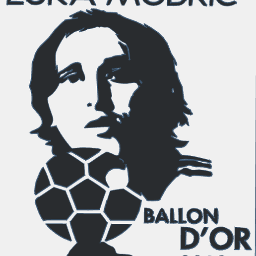 luka azul balão d'or arte ronaldo messi futebol clube real madri Espanha modric emblema logotipo chaveiro Lionel 3D print model - Mito3D