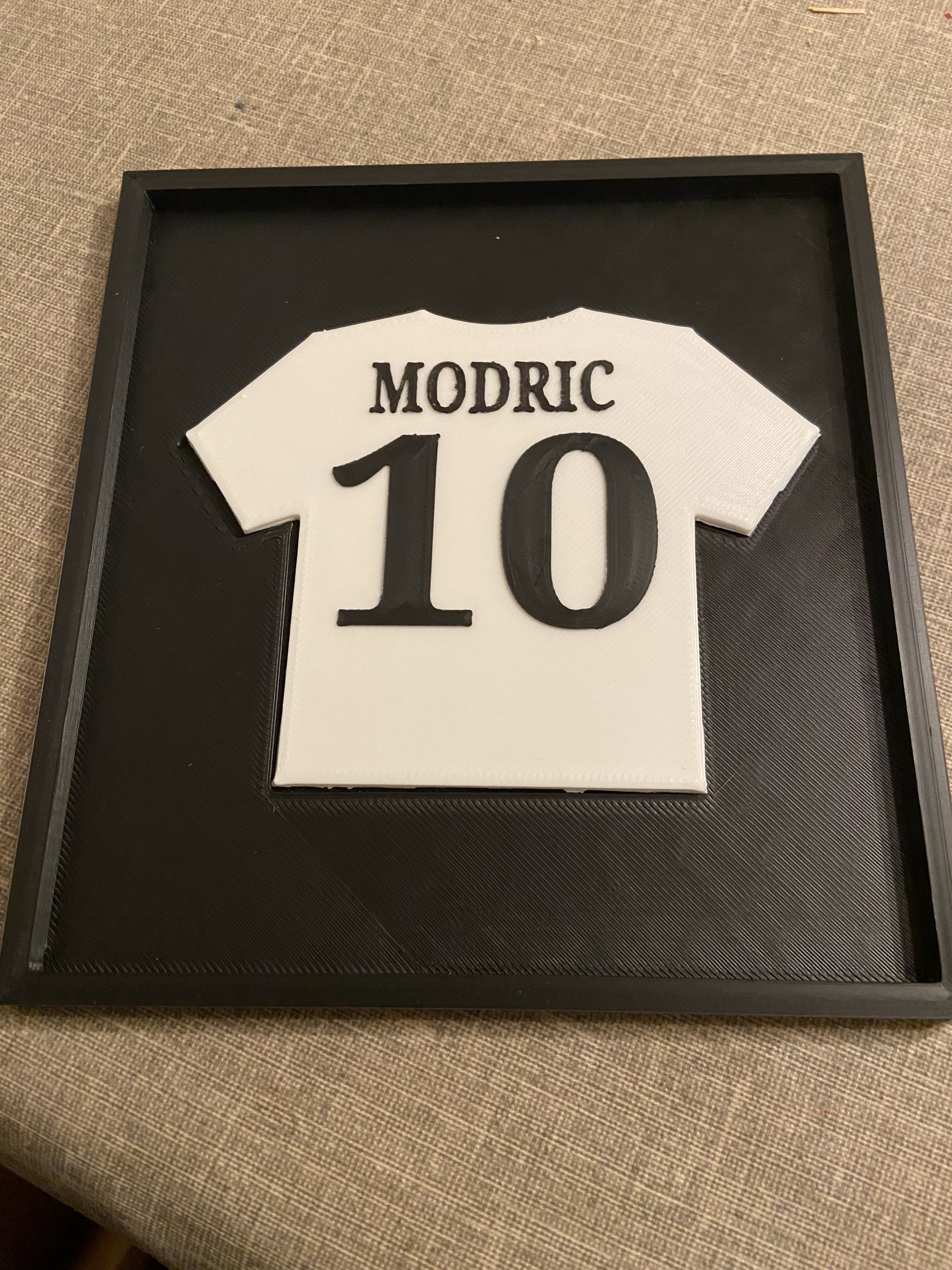 luka modric jersey frame Home jersey modric 10 real madrid jersey croatia  3D print model - Mito3D