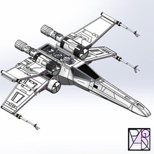 Luke's x wing estrella guerras saga juego coleccionable lucas espacio Embarcacion Arte Morgana davinci r2d2 juguete andante cielo darth vader república 3d print model - Mito3D
