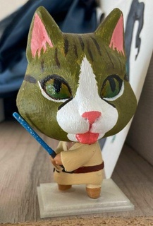 Luke podyumcu star savaşlar kedi maskot Evcil Hayvan gökyüzü gezgini komik 3d print model - Mito3D