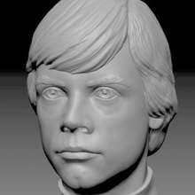 luke skywalker busto versão antiga a arte retorno de jedi star wars 3d print model - Mito3D