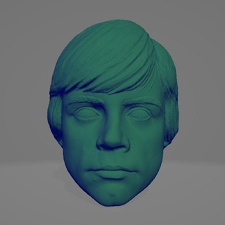 Luke skywalker tête marque hamill jedi Obliger films Lucas 3d print model - Mito3D