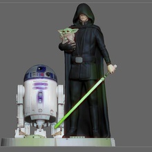 Lucas Skywalker Guerra Estrelas mandaloriano Disney estátua 3d impressão modelo sabre luz c3po beskar armaduras moff gideon escuro Sombrio 3d print model - Mito3D