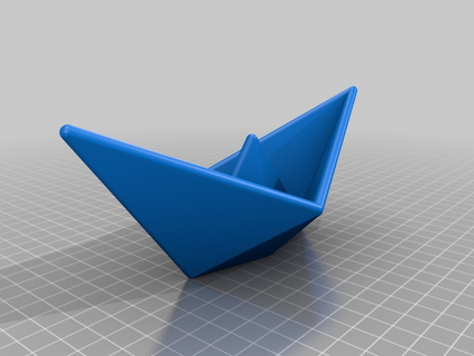 Lukerye Origami Schiff angepasst Skulpturen 3d print model - Mito3D