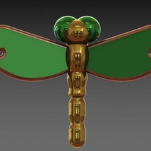 lulu anillo de la libélula joyería anilo amor 3d print model - Mito3D