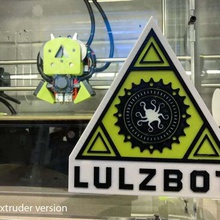 lulzbot logo geschichtet single-dual-extrusion Kunst dual-extrusion fusion 360 Anzeichen logos 3d print model - Mito3D