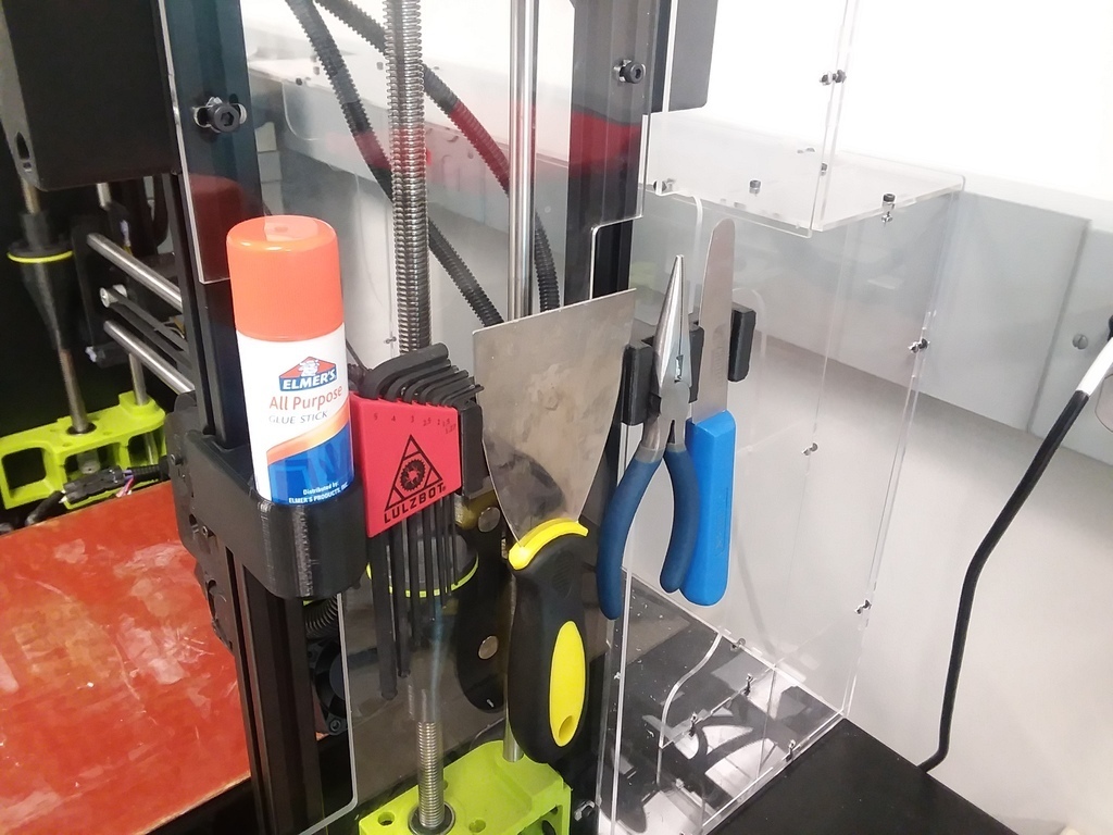 lulzbot taz 6 magnetic tool rack 3D print model - Mito3D