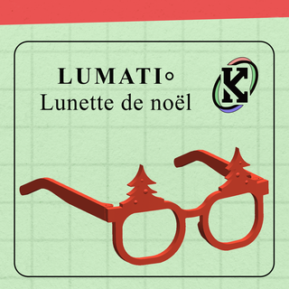Lumati Noël lunettes 3d print model - Mito3D