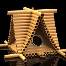 lumberjack bird house home birdhouse feeder remix rockies outdoor garden 3d print model - Mito3D