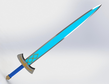 lumina espada cosplay Genshin impacto leve cosmake arma 3d print model - Mito3D