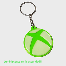 luminescent xbox logo keychain key ring one microsoft guaillo 3d print model - Mito3D