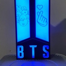 luminous bts logo sign 3d print model - Mito3D