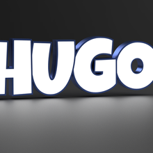 ışıltılı Hugo Sanat Lamba Led ışık 3d print model - Mito3D