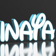lumineux inaya v2 art lampe LED Inaya lumière 3d print model - Mito3D