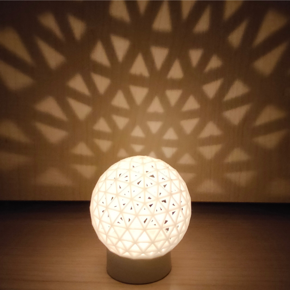 luminous mosaic - lampshade gift bedside lamp shadow art 3D print model - Mito3D