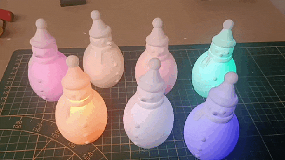 luminoso boneco neve 3d print model - Mito3D