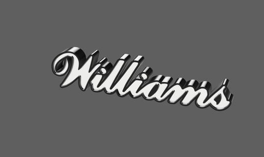 lumineux Williams logo art lampe veilleuse leds 3d print model - Mito3D