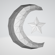 Luna ev dekorasyon ay star Şirin 3d print model - Mito3D