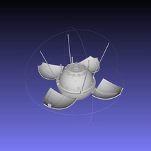 luna 9 Luna Investigacion Arte 3d printing miniatura réplica sonda espacial astronave vuelo 3d print model - Mito3D