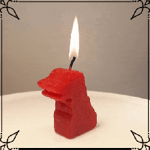 luna vela animal mascota luz velas molde perro 3d print model - Mito3D