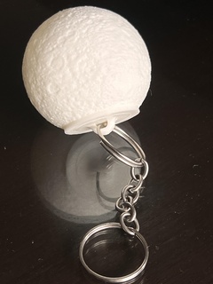 luna keychain turn cell phone moon lamp 3d print model - Mito3D