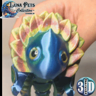 luna pets - sunflowern articulated tiny dragon print place supports flexy lunapets easter lotr pet reptile fun flexi toy flexible art cute 3d print model - Mito3D