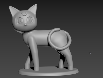 luna sailormoon sailormoon luna sailormooncat cat home decore  3d print model - Mito3D