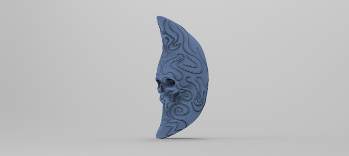 luna cráneo cabeza 3d 3d print model - Mito3D