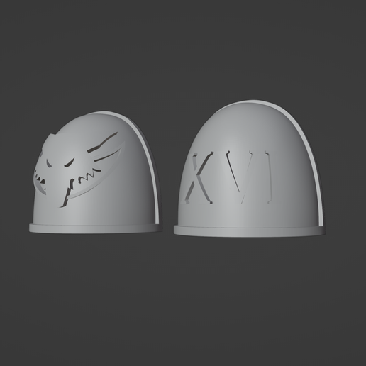 luna Lobos mkiv hombro almohadillas 3D print model - Mito3D
