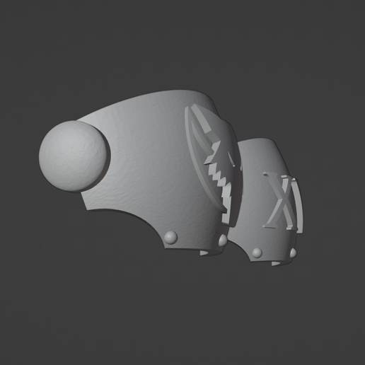 lua Lobos tártaros ombro almofadas 3D print model - Mito3D
