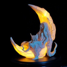 lunael's dream art decoration girl woman sculpture female fairytale fantasy light lamp moon 3d print model - Mito3D