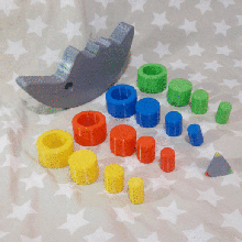 lunatioco gioco di equilibrio giocare bambini luna divertente i giocattoli art giocattolo 3d print model - Mito3D