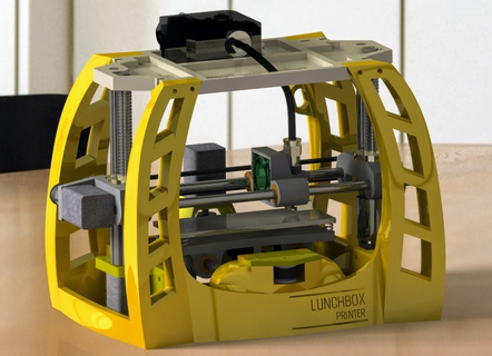 lunchbox printer 3d banana compact e3d-titan fdm printing lunch box titan ultimaker ultimaker2 2 printers 3d print model - Mito3D