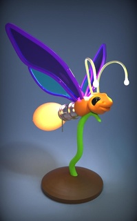 luniernaga firefly lampsxcults lamp firefly firefly bulb bulb lights animal art toy kidroom art art decoration nice  3d print model - Mito3D