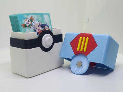 adescare palla carta Astuccio guaina gioco tavolo scatola titolare supporto Pokemon figure giocattolo 3d print model - Mito3D