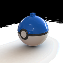 lureball pokeball game pokemon water-type christmas decoration lure fishing 3d print model - Mito3D