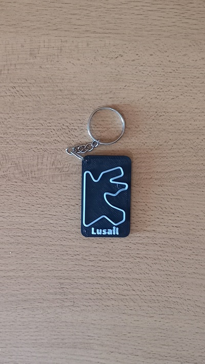 lusail circuit key chain rings keychain keychains f1 circuits 3d print model - Mito3D